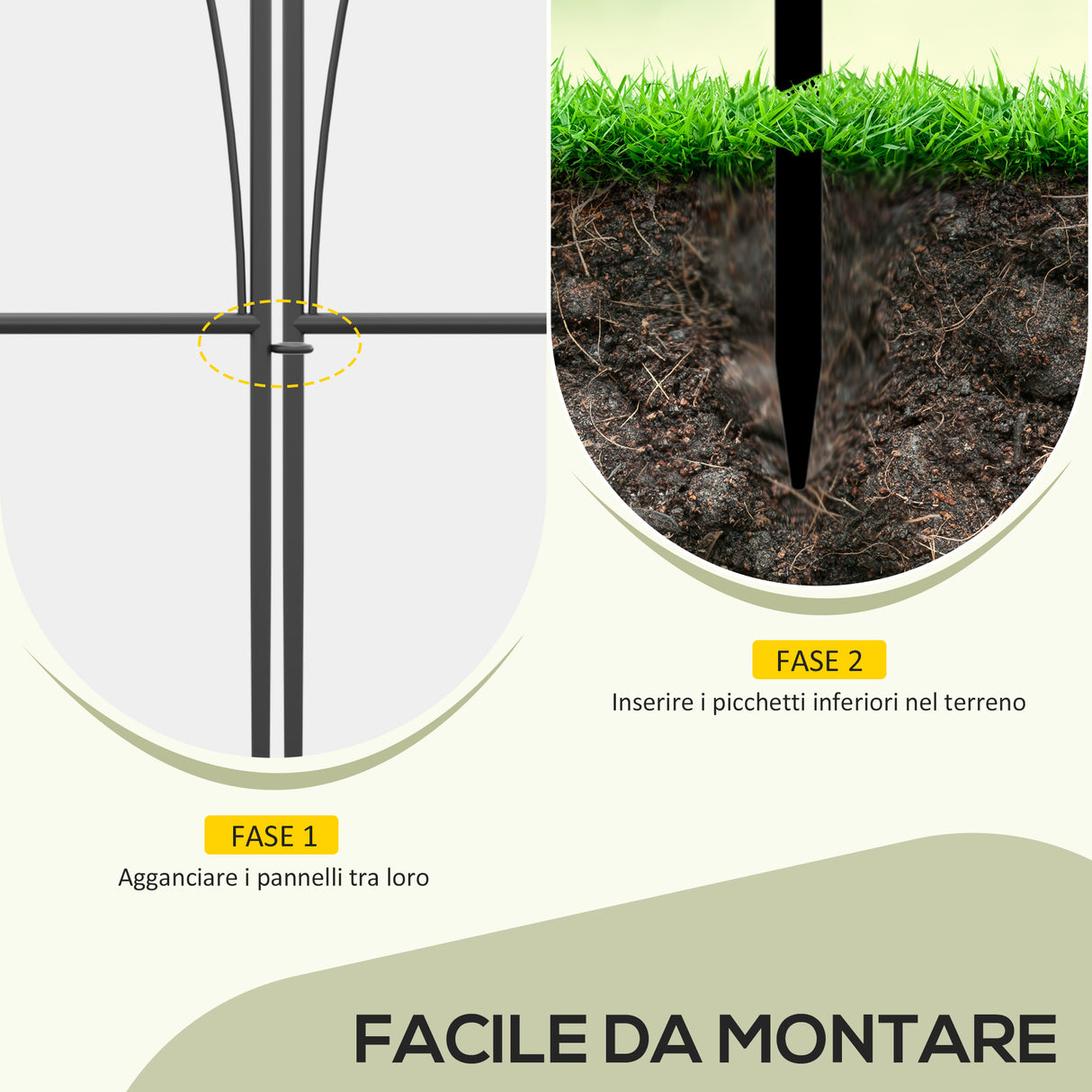 easycomfort easycomfort recinzione esterna a 5 pannelli in metallo con lacci 305x62 cm nera
