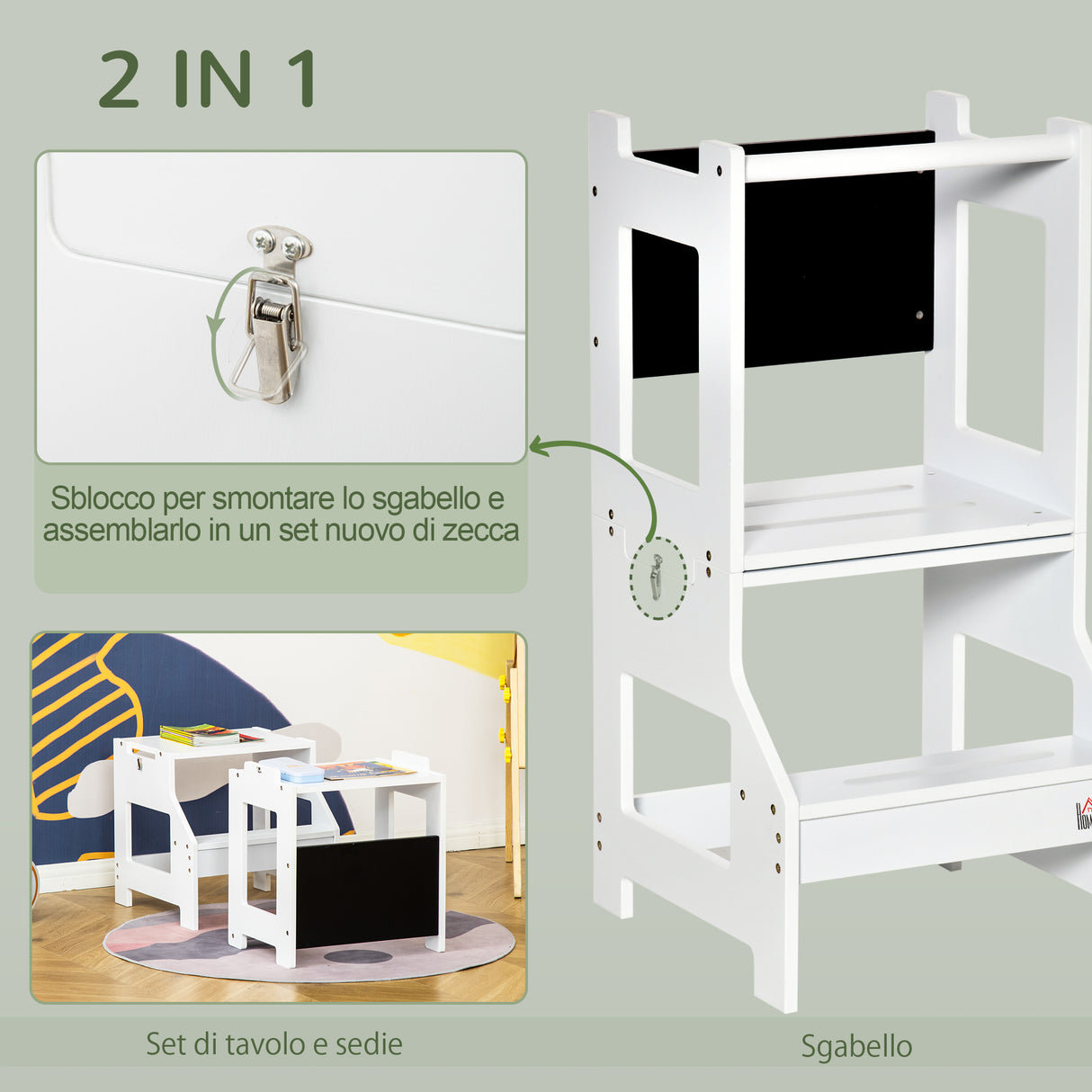 immagine-4-easycomfort-easycomfort-scala-montessori-2-in-1-in-mdf-staccabile-con-sgabello-lavagna-inclusi-per-bambini-3-6-anni-bianco