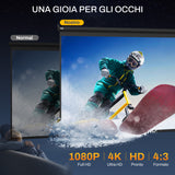 easycomfort easycomfort schermo per proiettore 120 formato 43 regolabile con telecomando 244x183cm nero