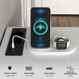 easycomfort easycomfort scrivania con scaffale a 2 livelli e prese di ricarica in legno e metallo 100x50x75 cm bianca e nera