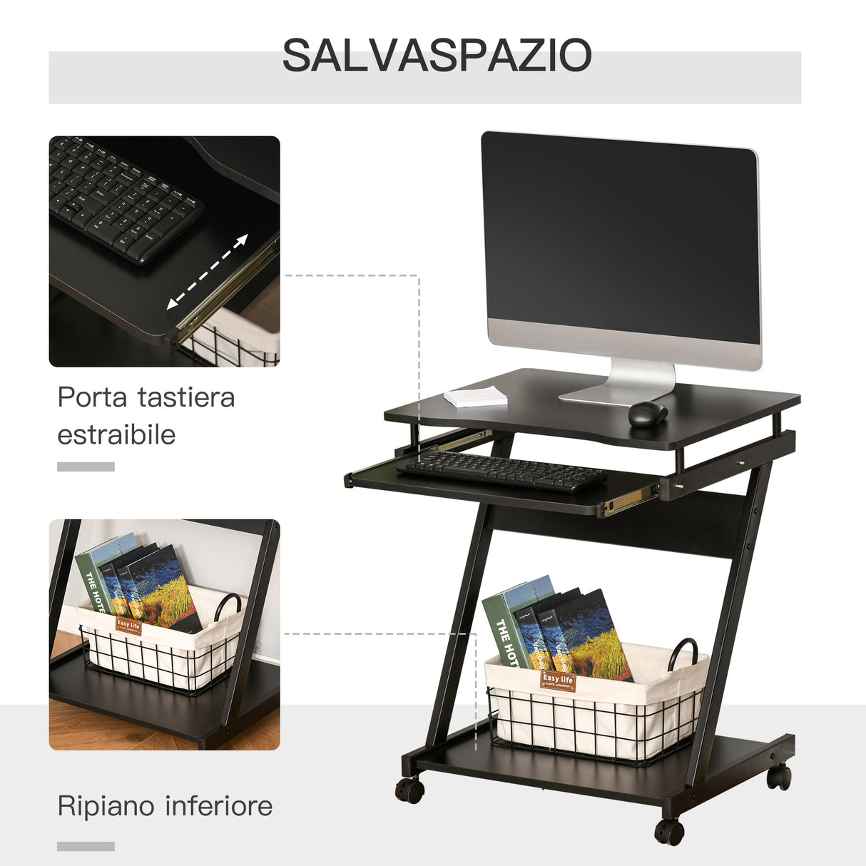 immagine-4-easycomfort-easycomfort-scrivania-per-computer-porta-pc-classico-e-salvaspazio-scrivania-per-cameretta-con-piano-tastiera-a-scomparsa-4-ruote-e-ripiano-inferiore-nero-60x48x73cm-ean-8054111843416