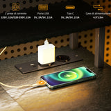 easycomfort easycomfort scrivania per pc reversibile con prese elettriche luci supporto monitor e scaffale 120x50cm nero