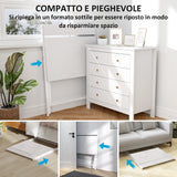 easycomfort easycomfort scrivania pieghevole con ripiano per monitor 81 5x62x86 5 cm bianco