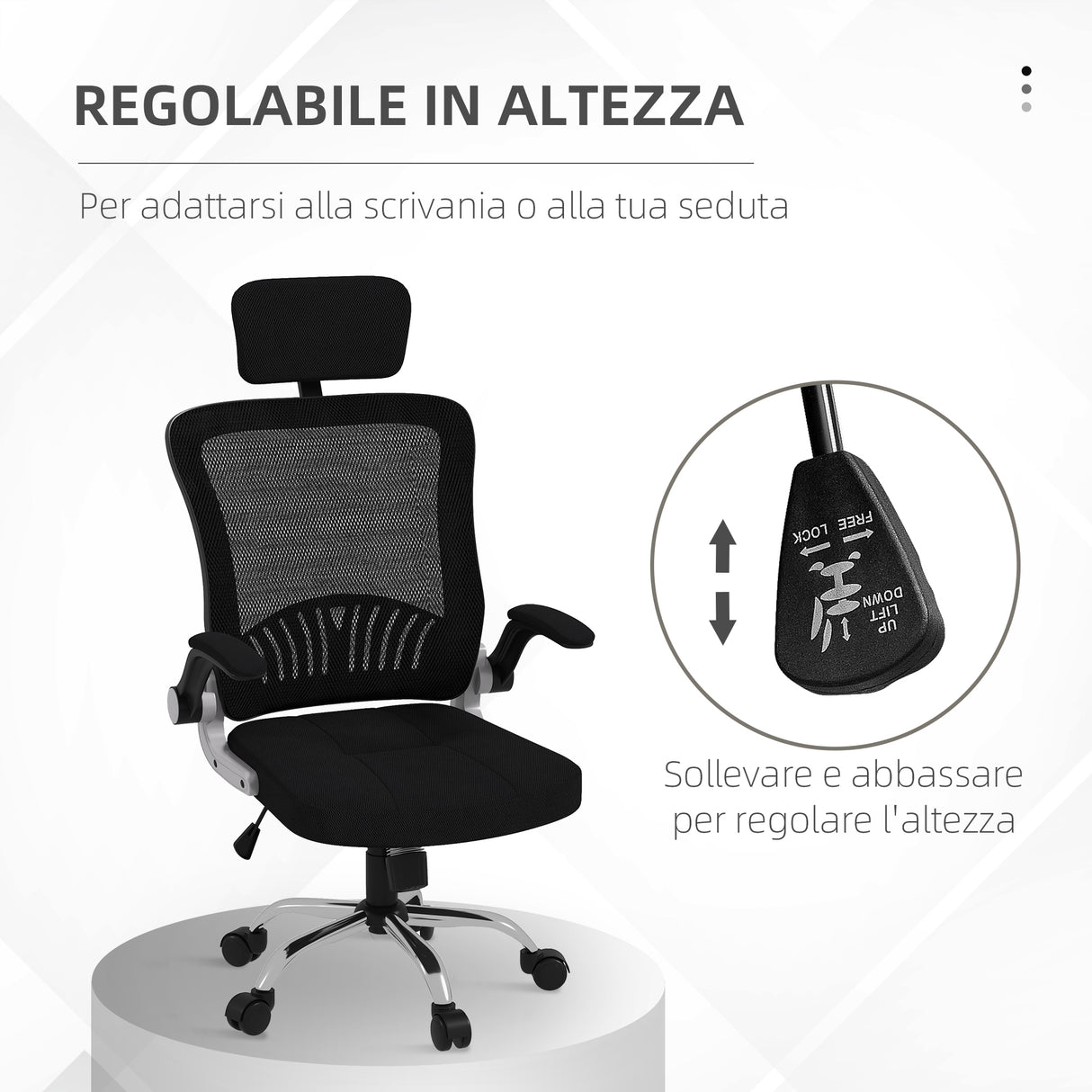 immagine-4-easycomfort-easycomfort-sedia-da-ufficio-con-poggiatesta-e-altezza-regolabili-tessuto-a-rete-e-braccioli-ribaltabili-nero