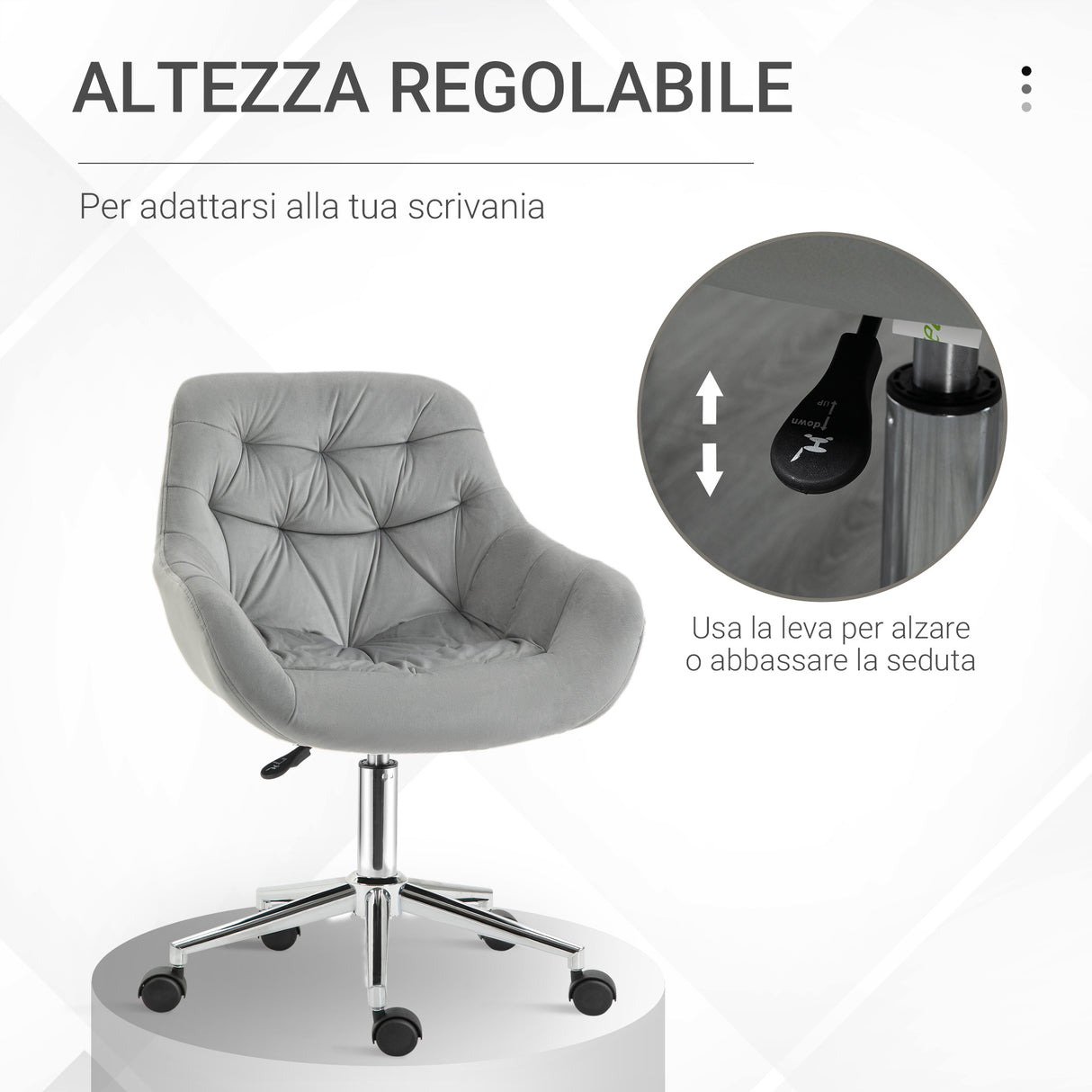 immagine-4-easycomfort-easycomfort-sedia-da-ufficio-ergonomica-girevole-con-altezza-regolabile-e-ruote-rivestimento-in-velluto-grigio