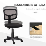 easycomfort easycomfort sedia da ufficio ergonomica in rete senza braccioli e regolabile in altezza nero