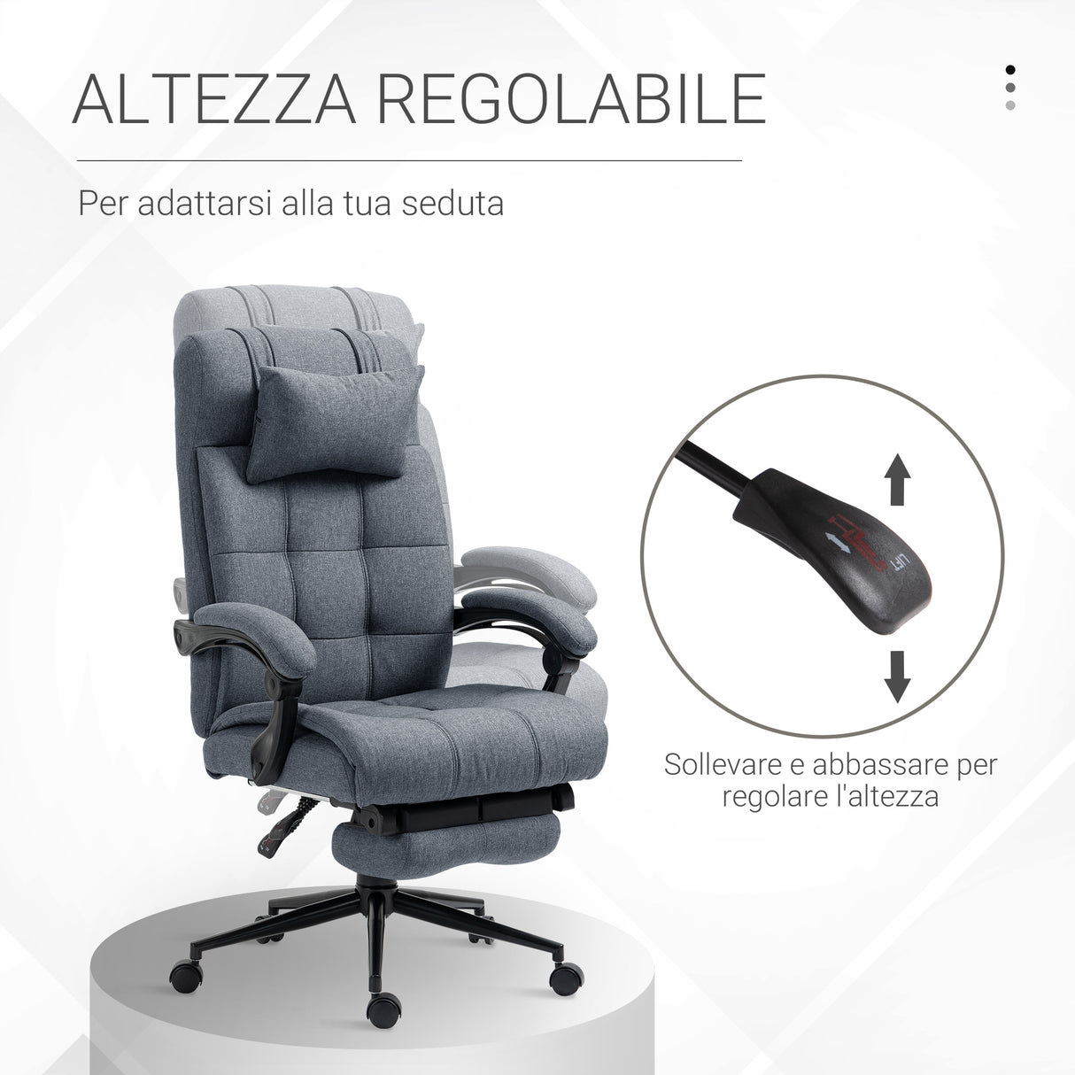 immagine-4-easycomfort-easycomfort-sedia-da-ufficio-ergonomica-reclinabile-sedia-direzionale-con-schiena-alta-poltrona-ufficio-con-poggiatesta-e-poggiapiedi-estraibile-66x70x116-124cm-grigio