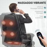 easycomfort easycomfort sedia da ufficio massaggiante e riscaldata con schienale reclinabile e poggiapiedi in pelle pu nero