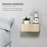 easycomfort easycomfort set 2 comodini sospesi in legno design moderno 40x30x15cm color legno