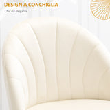 easycomfort easycomfort set 2 sedie da salotto e sala da pranzo imbottite in metallo e tessuto effetto velluto beige 52x54x79 cm