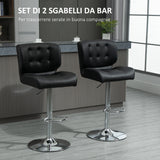 immagine-4-easycomfort-easycomfort-set-2-sgabelli-da-bar-girevoli-e-imbottiti-in-pelle-pu-nera-con-schienale-e-poggiapiedi-altezza-regolabile-per-cucina-o-pub-50x55-5x93-114cm