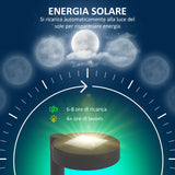 easycomfort easycomfort set 8 faretti da esterno a energia solare con illuminazione led a 3000k in pp ps e abs 12x10x46 cm nero