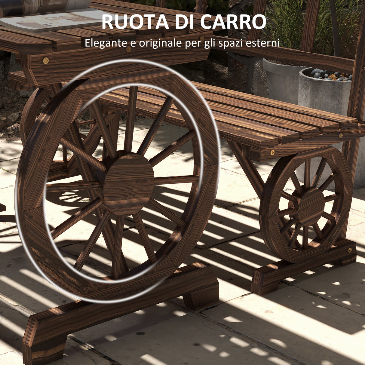 easycomfort easycomfort set da giardino 3 pezzi in legno di pino con 1 tavolo da esterno 115x55x71 cm e 2 panchine 115x51x80 cm