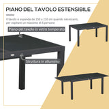 immagine-4-easycomfort-easycomfort-set-da-giardino-con-tavolo-allungabile-in-vetro-e-6-sedie-con-seduta-traspirante-grigio-scuro