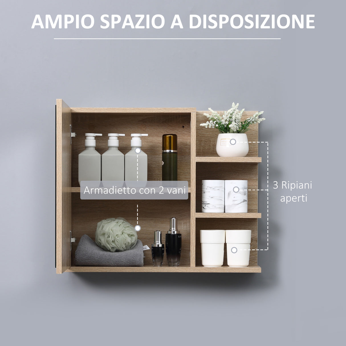 immagine-4-easycomfort-easycomfort-specchiera-bagno-a-parete-con-anta-e-3-ripiani-laterali-in-legno-60x18x50cm