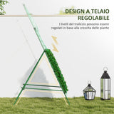 easycomfort easycomfort supporto per pomodori a forma di a a livelli regolabili con rete in acciaio pe e pp 101x133x227 cm verde