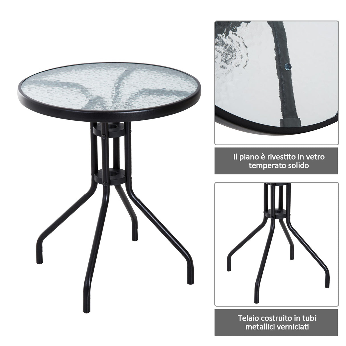 easycomfort easycomfort tavolino con 2 sedie set mobili 3pz pieghevole regolabile esterno textilene marrone