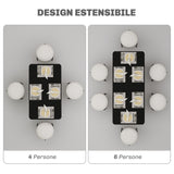 easycomfort easycomfort tavolo allungabile 4 6 posti espandibile da 120 160 cm con gambe in acciaio nero