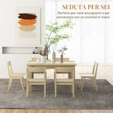 easycomfort easycomfort tavolo da pranzo moderno per 6 persone max in truciolato 140x89 5x75 cm bianco e color rovere