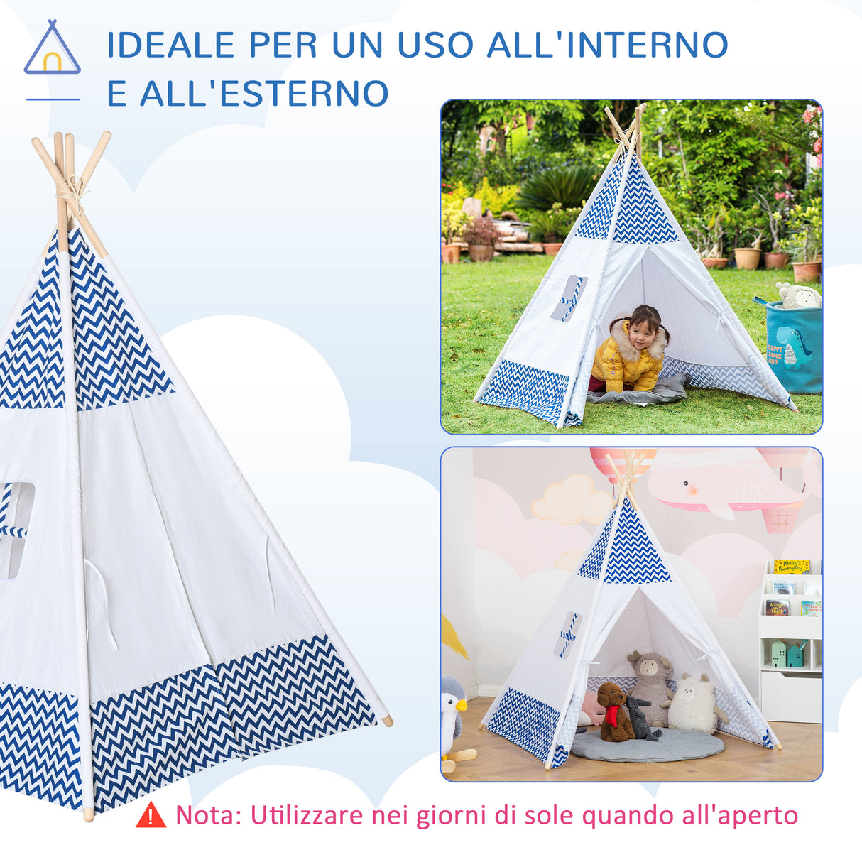 immagine-4-easycomfort-easycomfort-tenda-indiana-per-bambini-teepee-in-tessuto-e-legno-con-finestra-eta-3-6-anni-120x120x155cm-bianco-e-blu