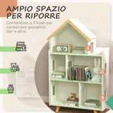 easycomfort easycomfortzonekiz libreria per bambini 3 6 anni a 3 livelli per libri e giochi in mdf e legno di pino 65x25x108 5 cm bianco