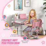 easycomfort easycomfortzonekiz set scrivania per bambini con sedia regolabile in altezza e piano inclinabile eta 6 12 anni rosa