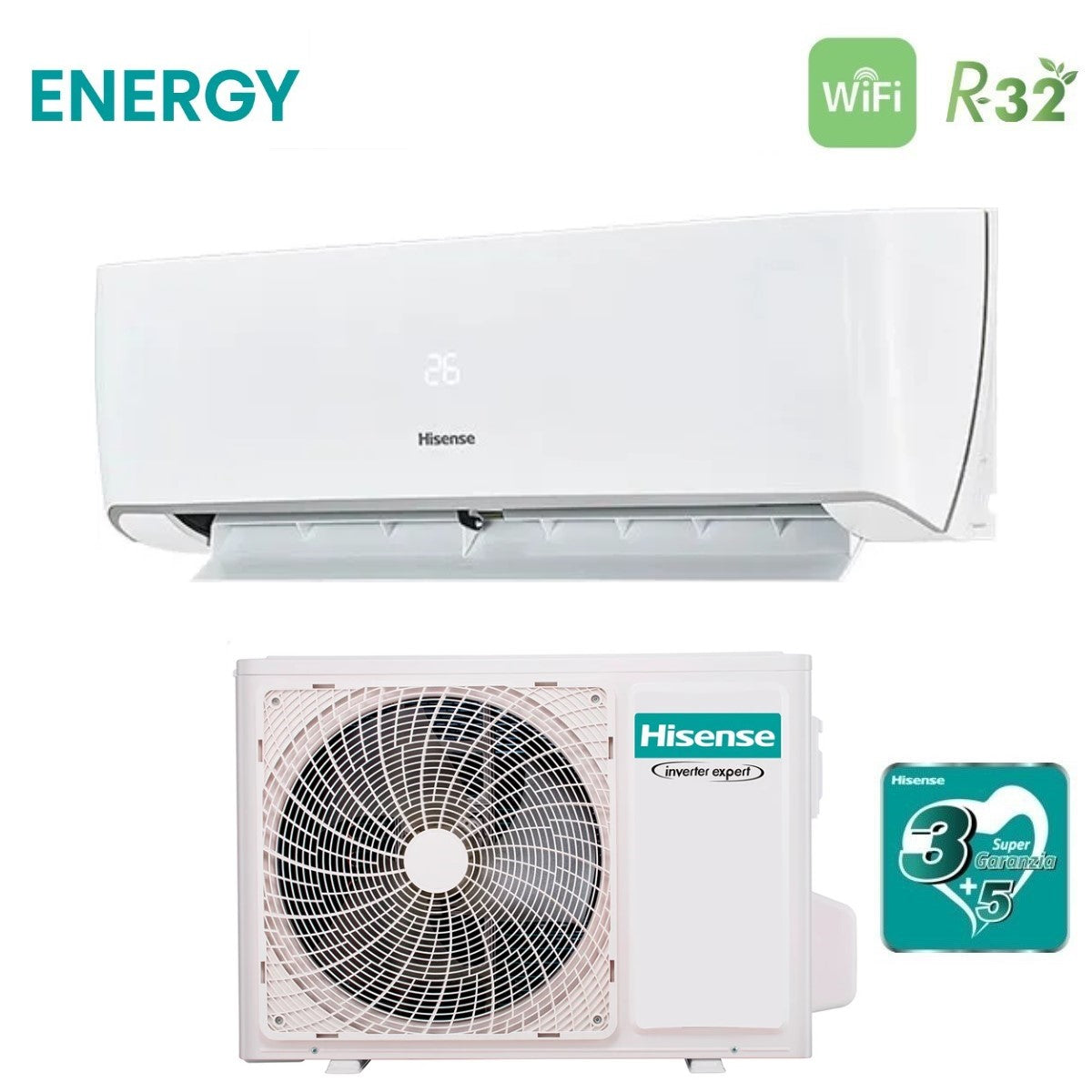 immagine-4-hisense-climatizzatore-condizionatore-hisense-inverter-serie-energy-12000-btu-tq35xe0cg-qe35xv2xw-r-32-wi-fi-integrato-classe-aa