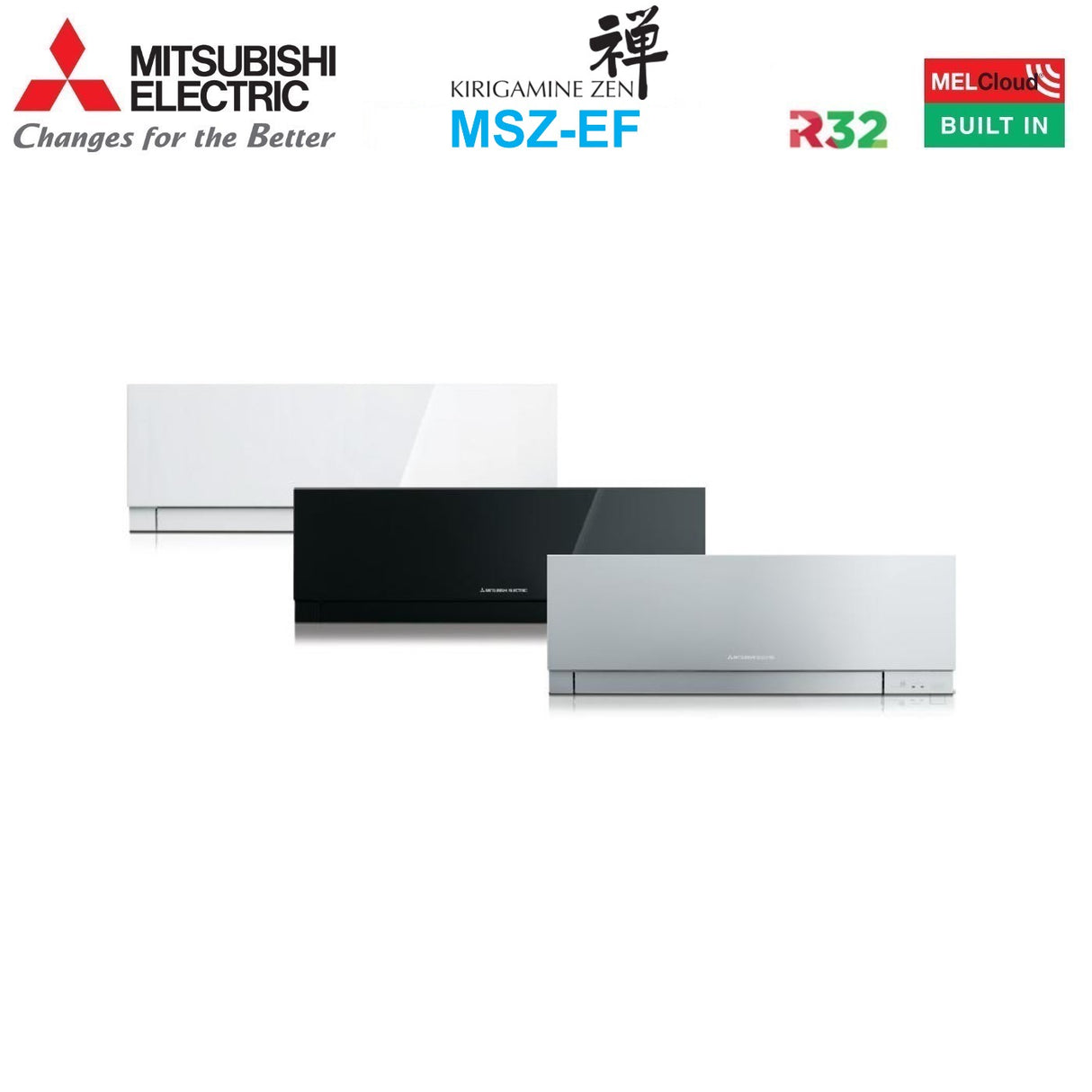 mitsubishi electric unita interna a parete mitsubishi electric kirigamine zen black 18000 btu msz ef50vgkb r 32 wi fi integrato ean 8851492796115