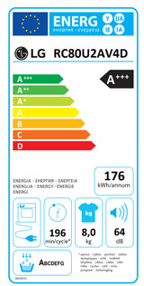 asciugatrice rc80u2av4d 8kg a___