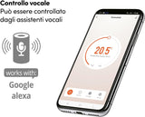 cronotermostato smart beghelli dom e con display touch e placca luminosa wi fi