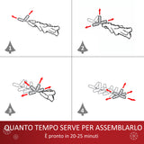 easycomfort easycomfort albero di natale 150cm artificiale pieghevole con base rimovibile 454 rami in pvc e acciaio verde