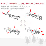 easycomfort easycomfort albero di natale artificiale 150 cm con rami realistici albero di natale alto e stretto con base in plastica verde