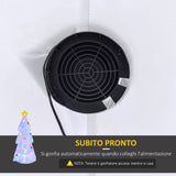 easycomfort easycomfort albero di natale bianco gonfiabile 245cm gigante e impermeabile con luci a led decorazione natalizia per esterni