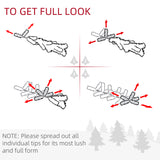 easycomfort easycomfort albero di natale mini 55cm con 50 rami folti e aghi realistici in pvc base in cemento e iuta