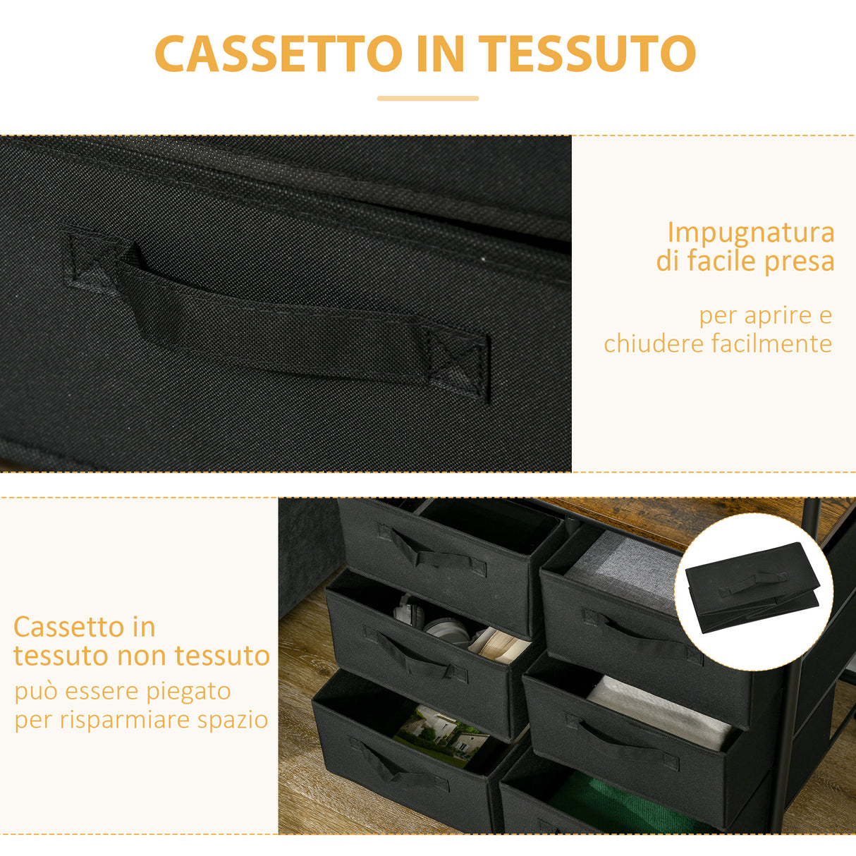 immagine-5-easycomfort-easycomfort-appendiabiti-da-terra-con-mobile-da-6-cassetti-in-tessuto-e-ripiano-aperto-63-5x40x172-5-cm-nero-e-marrone