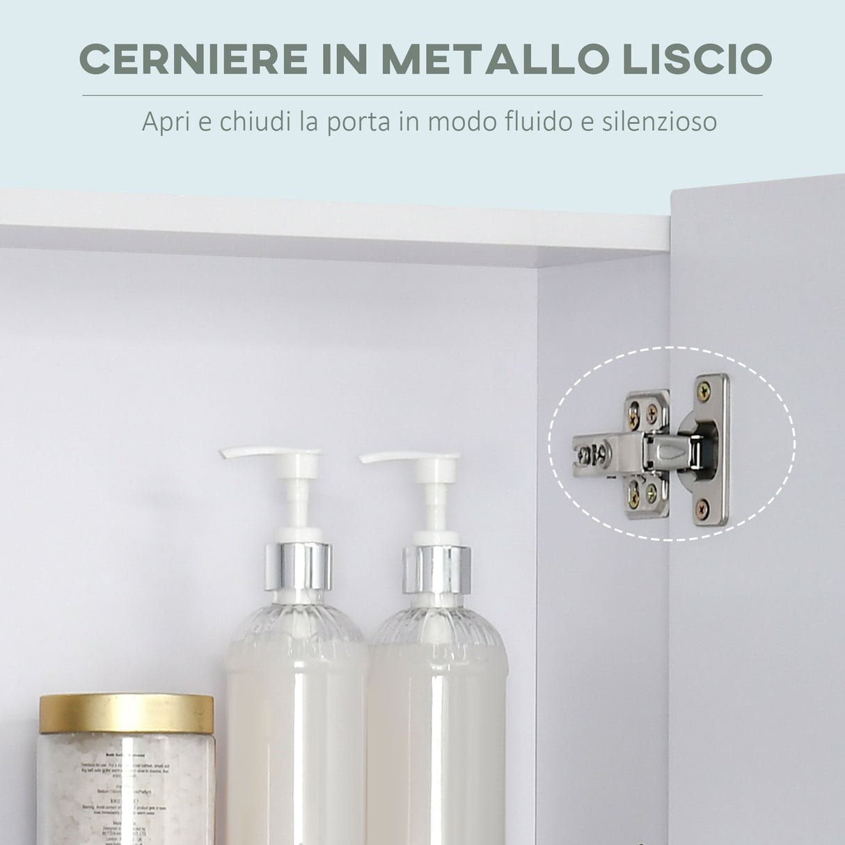 easycomfort easycomfort armadietto a specchio rettangolare montato a parete con credenze e ripiano regolabile in mdf e vetro 60x15x75cm bianco