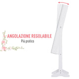 easycomfort easycomfort armadio portagioie portagioielli con specchio regolabile e illuminazione led legno bianco 30x146x36 cm
