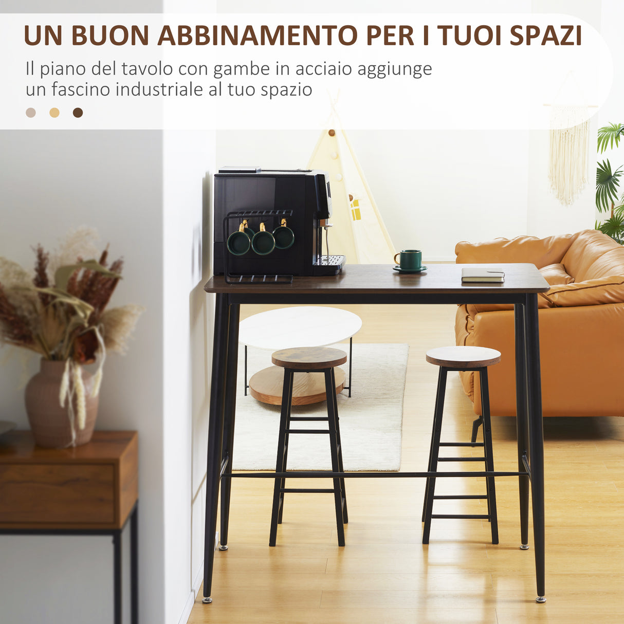 immagine-5-easycomfort-easycomfort-bancone-bar-stile-industriale-per-4-persone-in-legno-e-acciaio-118x58x108cm-marrone-e-nero