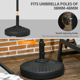 easycomfort easycomfort base per ombrellone da giardino di diametro 38 48 mm con riempimento laterale 48 5x36 cm