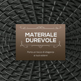 easycomfort easycomfort base per ombrellone rotonda effetto rattan da 12 5kg supporto per pali da 38mm e 48mm 44 5 cm nero