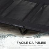 easycomfort easycomfort brandina per cani grandi in metallo e tessuto oxford con borsa di trasporto 92x76x18cm nero