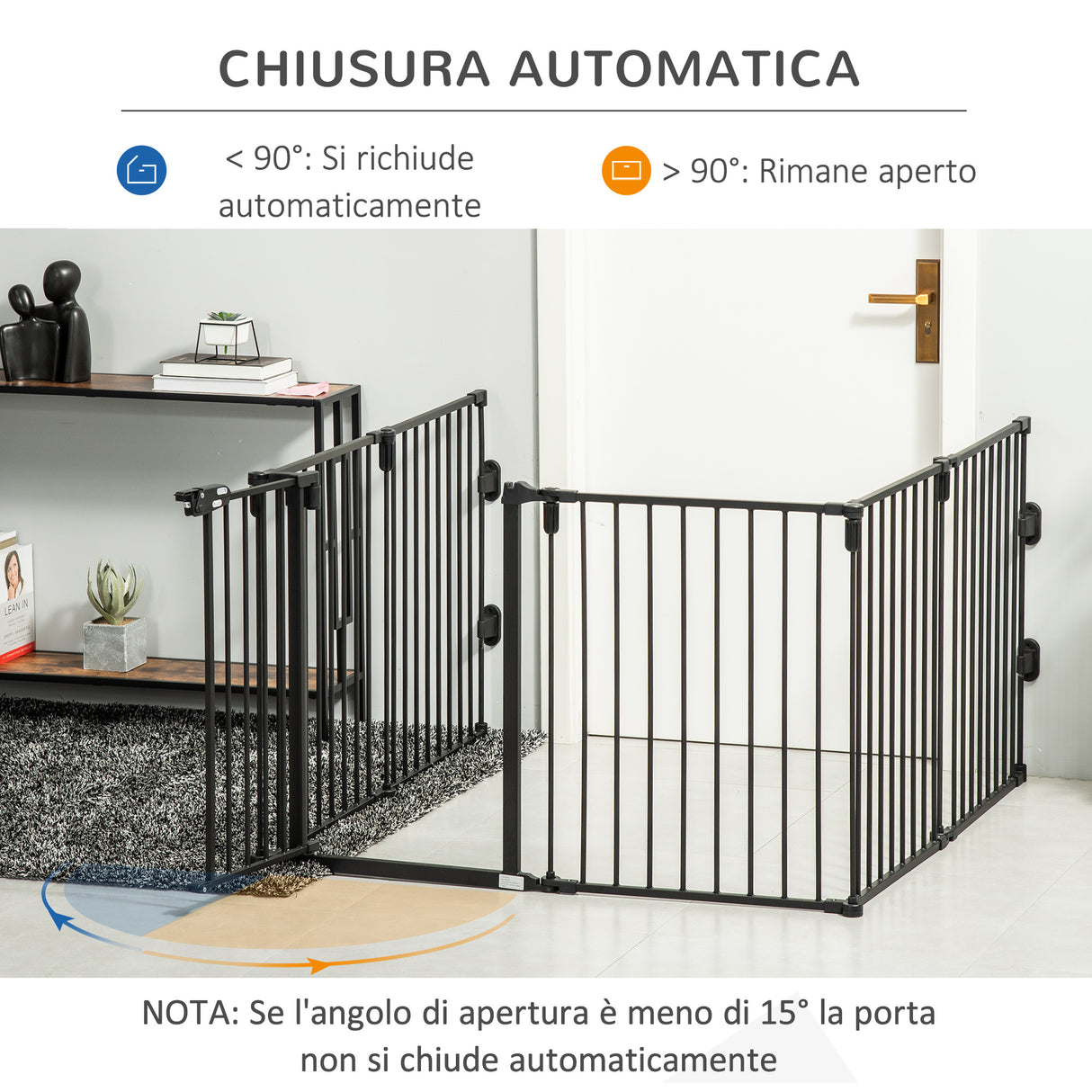 immagine-5-easycomfort-easycomfort-cancelletto-di-sicurezza-pieghevole-6-sezioni-cancellino-barriera-per-cani-in-acciaio-sistema-di-blocco-e-chiusura-automatica-nero