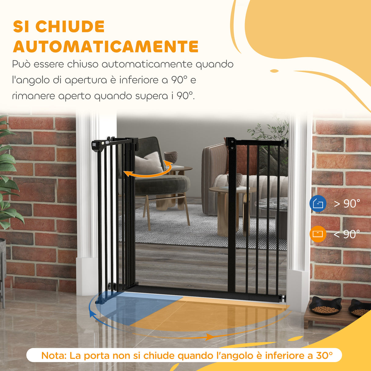 easycomfort easycomfort cancellino per cani regolabile con chiusura automatica in acciaio e plastica 74 100x77 cm nero