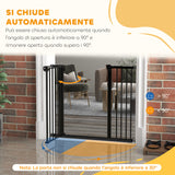 easycomfort easycomfort cancellino per cani regolabile con chiusura automatica in acciaio e plastica 74 100x77 cm nero