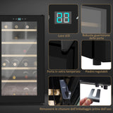 easycomfort easycomfort cantinetta vino frigo per 24 bottiglie capacita 65l controllo temperatura e ripiani estraibili nero