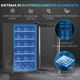 easycomfort easycomfort cantinetta vino frigo per 41 bottiglie capacita 91l controllo temperatura e ripiani in legno nero