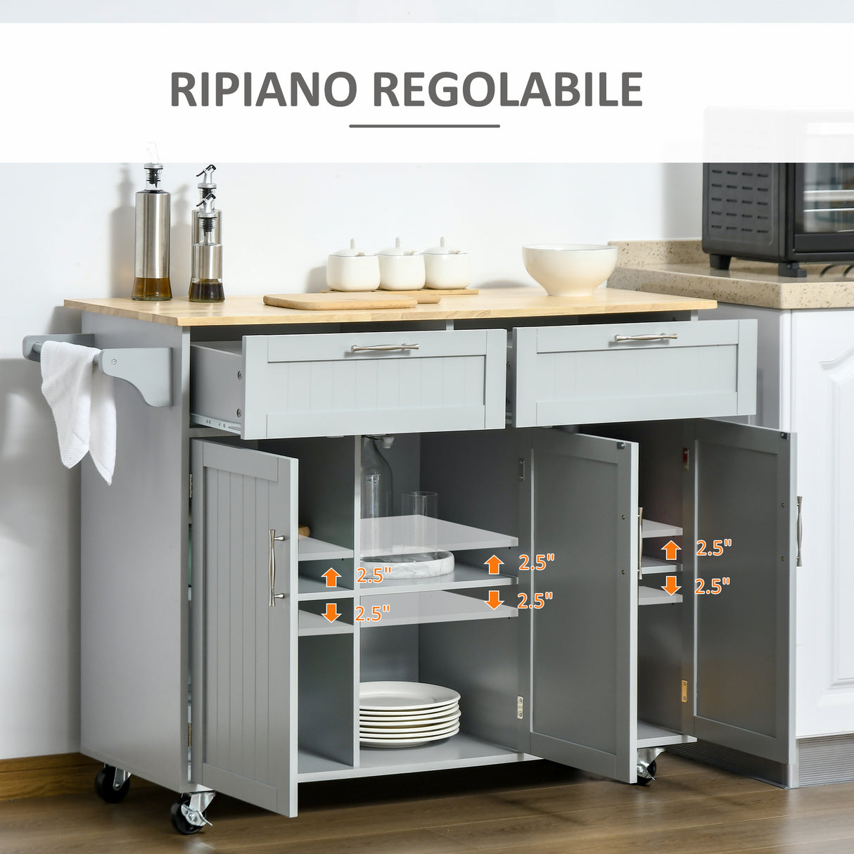 immagine-5-easycomfort-easycomfort-carrello-da-cucina-multiuso-in-legno-con-2-cassetti-3-antine-e-4-ruote-121x46x91cm-grigio