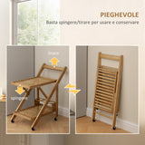 easycomfort easycomfort carrello da cucina portavivande pieghevole a 2 livelli con portabottiglie in legno di bambu