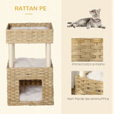 immagine-5-easycomfort-easycomfort-casetta-per-gatti-a-3-livelli-in-rattan-pe-con-cuscini-lavabili-in-peluche-40x40x70cm