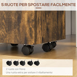 easycomfort easycomfort cassettiera da ufficio portadocumenti in legno con 2 cassetti e ripiano aperto 39x40x65 cm marrone